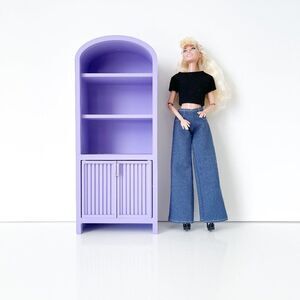 Armoire for Dolls 1:6 Scale Lavender Furniture 12” Barbie Integrity Blythe